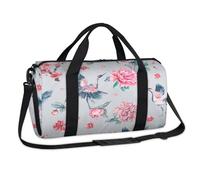 Bolsa deportiva con diseño de grullas de flores japonesas para fin de semana, bolsa de viaje informal, para viajes, gimnasio, equipaje, para niños, niñas, niños, mujeres y hombres