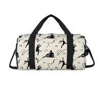 Bolsa deportiva con diseño de mujer bailarina con compartimento para zapatos, bolsa de fin de semana, bolsa de viaje, gimnasio, organizador de equipaje para mujeres, hombres, niños y niñas