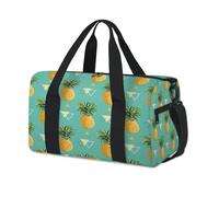 Bolsa deportiva con diseño de piña geométrica para fin de semana, bolsa de noche, casual, viajes, gimnasio, para niños, niñas, niños, mujeres y hombres