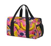 Bolsa deportiva con diseño de plátano y fruta, bolsa de lona para fin de semana, bolsa de viaje, gimnasio, bolsa de lona para niños, niñas, niños, mujeres y hombres