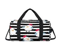 Bolsa deportiva con diseño de pollos con compartimento para zapatos, lindas bolsas de fin de semana, viajes, gimnasio, organizador de equipaje para mujeres, hombres, niños y niñas