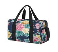 Bolsa deportiva con diseño de rosas para fin de semana, bolsa de noche, casual, viajes, gimnasio, para niños, niñas, niños, mujeres y hombres
