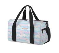 Bolsa deportiva con diseño de unicornio arcoíris para fin de semana, bolsa de viaje informal, para viajes, gimnasio, para niños, niñas, niños, mujeres y hombres