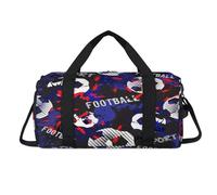 Bolsa deportiva con estampado de fútbol americano con compartimento para zapatos, bolsas de fin de semana, viajes, gimnasio, organizador de equipaje, para mujeres, hombres, niños y niñas