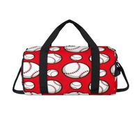 Bolsa deportiva con estampado de pelota de béisbol con compartimento para zapatos, bolsa de fin de semana, bolsa de viaje para gimnasio, organizador de equipaje para mujeres, hombres, niños y niñas