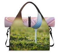 Bolsa deportiva con estampado de pelota de golf con compartimento para zapatos, bolsa de fin de semana, bolsa de equipaje para gimnasio, yoga, viajes, color, L, Bolsa de viaje