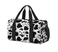 Bolsa deportiva con estampado de vacas, diseño de vacas, para fin de semana, para la noche, para viajes, gimnasio, para niños, niñas, niños, mujeres y hombres