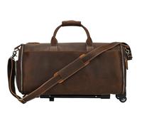 Bolsa Deportiva con Ruedas Bolsa de Equipaje for Trajes, Bolsa con Ruedas for Viajar, Bolso Mano for Hombre, Negocios for Fin Semana, Viaje(Brown)