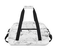 Bolsa deportiva con textura de mármol blanco para mujeres y hombres, estampado de mármol, 24 L, bolsa de fin de semana, bolsa de viaje, gimnasio, para niños y niñas, color, 24 L, Organizador de bolsas