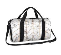 Bolsa deportiva con textura geométrica de mármol dorado, para fin de semana, para la noche, para viajes, gimnasio, equipaje, para niños, niñas, niños, mujeres y hombres