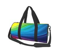 Bolsa deportiva de 45 x 23 x 23 cm, con bandera de Jamaica, para hombre y mujer, Tiras de remolino coloridas