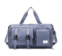 Bolsa deportiva de deporte con compartimento para zapatos, impermeable, ligera, bolsa de viaje para gimnasio, natación, vacaciones, Azul Misty, 47*25*23cm