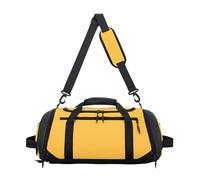 Bolsa deportiva de entrenamiento con compartimento para zapatos, impermeable, grande, deportiva, para gimnasio, seco, húmedo y separado, Amarillo