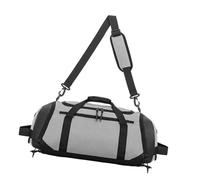 Bolsa deportiva de entrenamiento con compartimento para zapatos, impermeable, grande, deportiva, para gimnasio, seco, húmedo y separado, gris