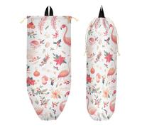 Bolsa deportiva de gimnasio con bolsillos con cremallera, bolsa deportiva para hombre, fiesta, senderismo, patrón de Navidad con flamenco rubor