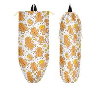 Bolsa deportiva de gimnasio con bolsillos con cremallera, mochila de viaje para hombres, compras, camping, pan de jengibre, Navidad