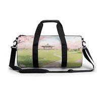 Bolsa deportiva de gimnasio para mujeres y hombres, bolsa de viaje para fin de semana, un parque con flores de cerezo en plena floración, bolsa de transporte para viajes, natación, fitness