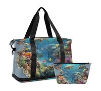 Bolsa deportiva de gran capacidad con ilusión óptica en 3D para pared, bolsa de transporte para el gimnasio, bolsa de fin de semana con bolsa de aseo para viajes de negocios