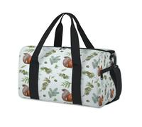 Bolsa deportiva de invierno con diseño de ardilla del bosque, bolsa de deporte para fin de semana, bolsa de viaje informal, para viajes, gimnasio, para niños, niñas, niños, mujeres y hombres
