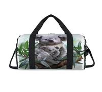 Bolsa deportiva de lona con compartimento para zapatos, diseño de koala de acuarela para fin de semana, bolsa de viaje para gimnasio, organizador de equipaje para mujeres, hombres, niños y niñas