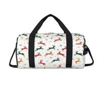 Bolsa deportiva de lona con diseño de ciervo de alce, con compartimento para zapatos, bolsa de fin de semana, viajes, gimnasio, organizador de equipaje para mujeres, hombres, niños y niñas