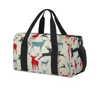 Bolsa deportiva de lona con diseño de ciervo y alce para fin de semana, bolsa de viaje informal, para viajes, gimnasio, para niños, niñas, niños, mujeres y hombres