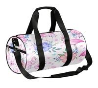 Bolsa deportiva de lona con diseño de flores de flamenco, acuarela, bolsa de deporte para gimnasio, bolsa ligera de hombro, bolsa de viaje para hombres y mujeres (flor de animal), Flor de flamenco de