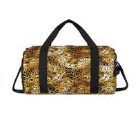 Bolsa deportiva de lona con diseño de jaguares de leopardo con compartimento para zapatos, bolsas de fin de semana, viajes, gimnasio, organizador de equipaje para mujeres, hombres, niños y niñas
