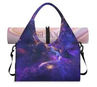 Bolsa deportiva de lona con diseño de mariposa de fuego brillante con compartimento para zapatos, fin de semana, bolsa de equipaje para gimnasio, yoga, viajes, color, L, Bolsa de viaje