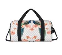 Bolsa deportiva de lona con diseño de pavo real y flores y pájaros, con compartimento para zapatos, bolsa de fin de semana, viajes, gimnasio, organizador de equipaje para mujeres, hombres, niños y