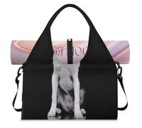 Bolsa deportiva de lona con diseño de perro Boston Terrier para mujeres y hombres, bolsa de fin de semana con compartimento para zapatos, bolsa de equipaje para yoga, gimnasio, viajes, color, L,