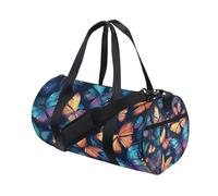 Bolsa deportiva de lona para gimnasio, viajes, bolsa de equipaje, muchas mariposas, para fin de semana, deportes, vacaciones, baile, multicolor