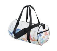 Bolsa deportiva de lona para gimnasio, viajes, equipaje, dos delfines para fin de semana, deportes, vacaciones, baile