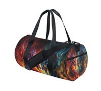 Bolsa deportiva de lona para gimnasio, viajes, equipaje, dragan de fuego, pareja, para fin de semana, deportes, vacaciones, baile