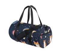 Bolsa deportiva de lona para gimnasio, viajes, equipaje, gatos espaciales, para fin de semana, deportes, vacaciones, baile, multicolor