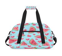 Bolsa deportiva de lona para niños, niñas, niños, mujeres y hombres, 24 L, bolsa de fin de semana, bolsa de viaje, gimnasio, baile, bonito corazón de sandía, color, 24 L, Organizador de bolsas