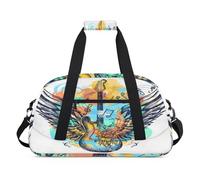 Bolsa deportiva de lona para niños, niñas, niños, mujeres y hombres, 24 L, para fin de semana, para la noche, viajes, gimnasio, baile, música, arte, rock, guitarra eléctrica, color, 24 L, Organizador