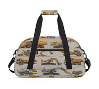 Bolsa deportiva de lona para niños, niñas, niños, mujeres y hombres, 24 litros, bolsa de fin de semana, bolsa de viaje, gimnasio, baile, coche de construcción de Aachines, color, 24 L, Organizador de