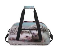 Bolsa deportiva de lona para niños, niñas, niños, mujeres y hombres, 24 litros, bolsa de fin de semana, bolsa de viaje, gimnasio, baile, lindo animal de erizo, color, 24 L, Organizador de bolsas