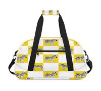 Bolsa deportiva de lona para niños, niñas, niños, mujeres y hombres, 24 litros, bolsa de fin de semana, bolsa de viaje, gimnasio, baile, lindo animal cebra, color, 24 L, Organizador de bolsas