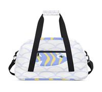 Bolsa deportiva de lona para niños, niñas, niños, mujeres y hombres, 24 litros, bolsa de fin de semana, bolsa de viaje, gimnasio, baile, lindo pez animal del océano, color, 24 L, Organizador de bolsas