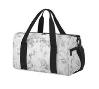 Bolsa deportiva de mármol blanco y negro para fin de semana, bolsa de viaje informal, para viajes, gimnasio, para niños, niñas, niños, mujeres y hombres