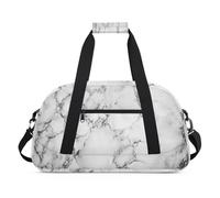 Bolsa deportiva de mármol para mujeres y hombres, mármol blanco y negro, 24 L, bolsa de fin de semana, bolsa de viaje, gimnasio, para niños y niñas, color, 24 L, Organizador de bolsas