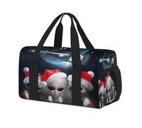 Bolsa deportiva de Santa Aliens, diseño de naves espaciales alienígenas, fin de semana, para pasar la noche, para viajes, gimnasio, para niños, niñas, niños, mujeres y hombres