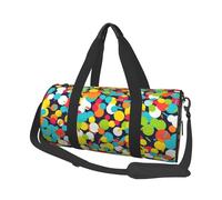 Bolsa deportiva de viaje con compartimento para zapatos, ligera, para fin de semana, confeti, patrón brillante, para yoga, gimnasio, deportes, para hombres y mujeres