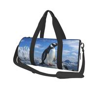 Bolsa deportiva de viaje con compartimento para zapatos, ligera, para fin de semana, nieve, montaña, pingüino, yoga, gimnasio, deportes, para hombres y mujeres