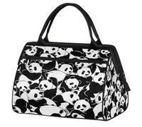 Bolsa deportiva de viaje con diseño de pandas de animales, para mujeres y hombres, bolsa de lona impermeable de gran capacidad, bolsa de transporte para gimnasio, viajes, actividades al aire libre