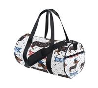 Bolsa deportiva de viaje para gimnasio, bolsa de equipaje, perro salchicha, beso para fin de semana, deportes, vacaciones, baile