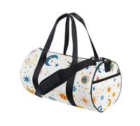 Bolsa deportiva de viaje para gimnasio, bolsa de viaje, bolsa de equipaje, estrellas y lunas místicas, para fin de semana, deportes, vacaciones, baile, multicolor