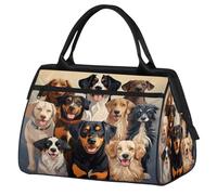 Bolsa deportiva de viaje para gimnasio, bolsa de viaje con lindos perros, animales, impermeable, para fin de semana, para hombres y mujeres